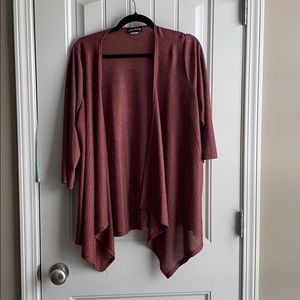 3/4 sleeve dark rose sweater